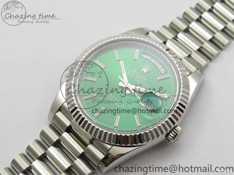 Markers 40mm SS Bracelet Green 228239 SS Stick 904 Version Dial Day-Date Dial A2836 on President New BP 0714